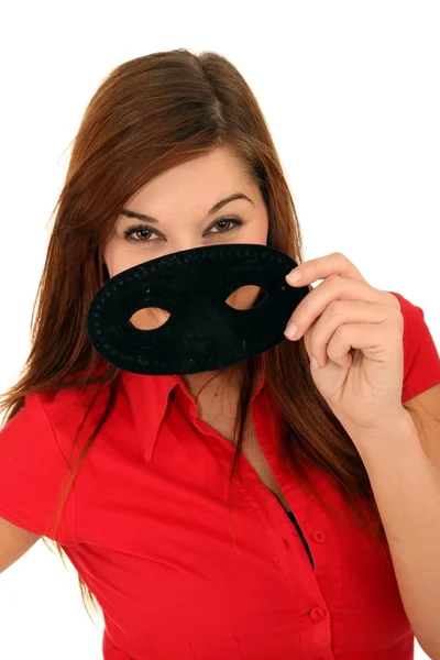 Pretty Lady and Mask — Stock Photo, Image