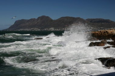 Rough Ocean and Rocks clipart