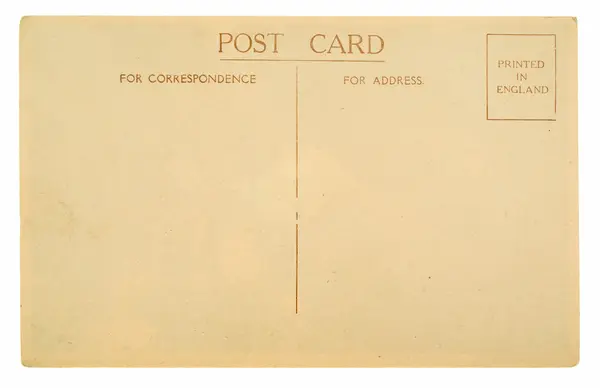 Cartão postal antigo em branco — Fotografia de Stock