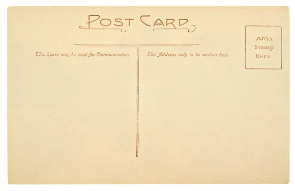 Cartão postal velho em branco — Fotografia de Stock