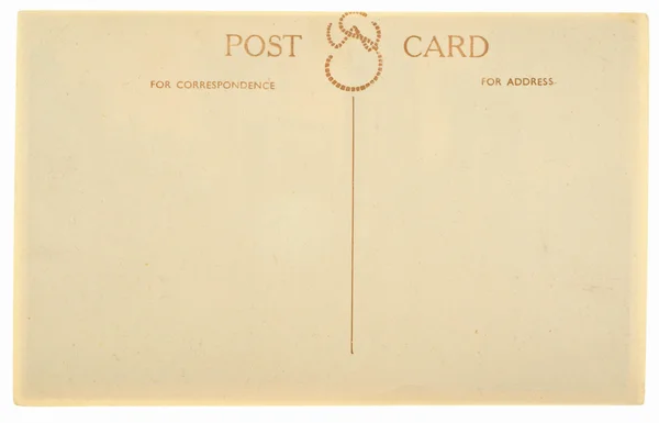 Cartão postal velho em branco — Fotografia de Stock
