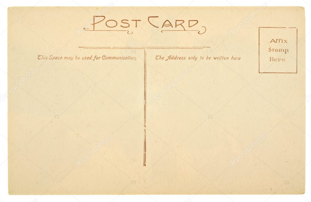 Blank Old Postcard