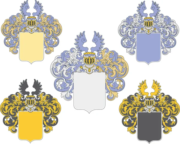 Címer 3 színes Jogdíjmentes Stock Illusztrációk