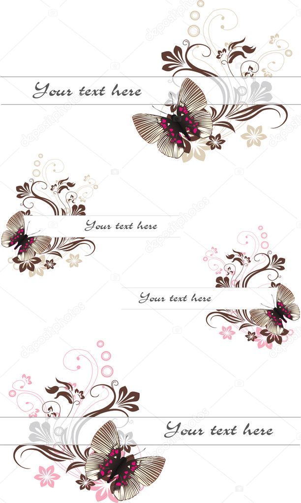Text frames coffee stripped butterfly