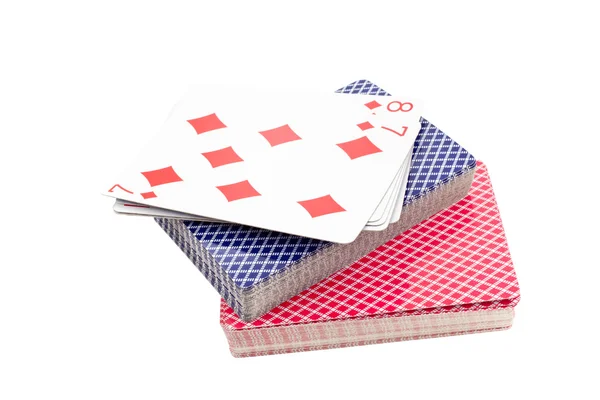 Dva balíčky karet — Stock fotografie