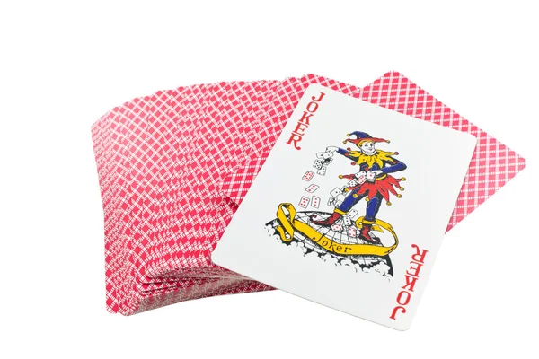 Hrací karty paluby, samostatný — Stock fotografie
