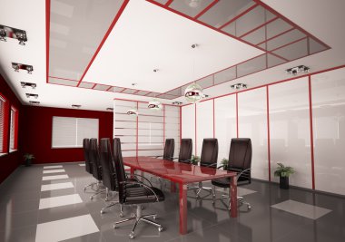 modern toplantı odası iç 3d