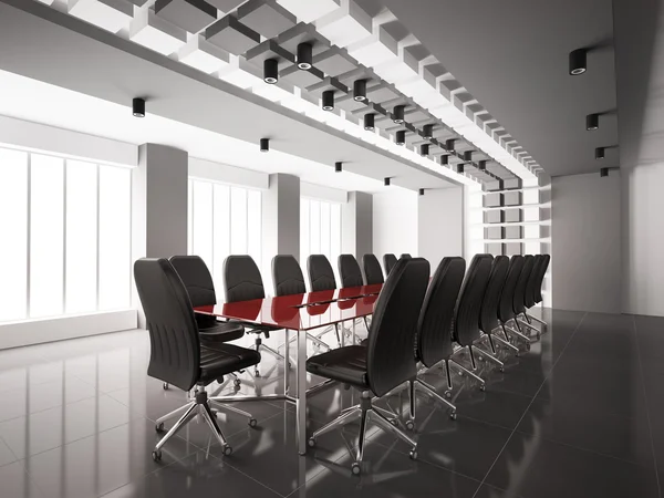 Moderna sala de reuniões interior 3d — Fotografia de Stock