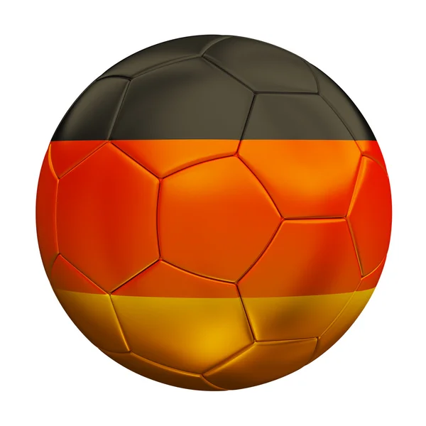 Ballon de football avec drapeau allemand 3d — Photo