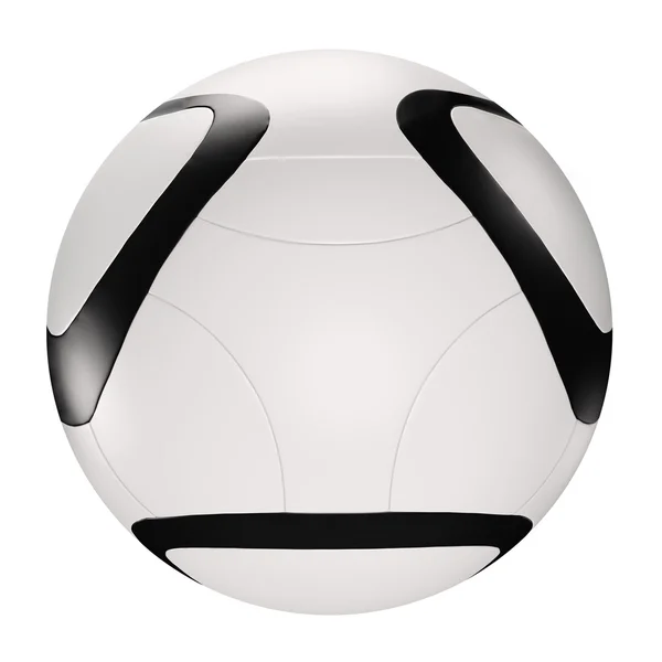 足球球被隔绝在白色 3d — 图库照片