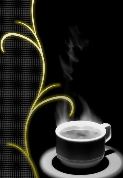 Фон с чашкой кофе — стоковое фото
