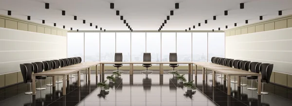 Panorama interior ruang rapat modern 3d — Stok Foto