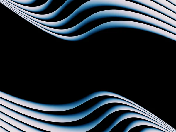 Abstrakter schwarz-blauer Hintergrund mit geschwungenen Linien — Stockfoto
