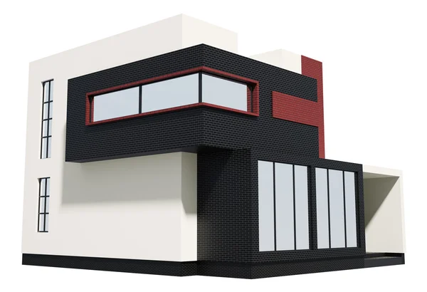 Modernes Haus außen 3d — Stockfoto