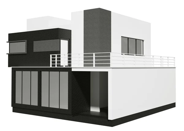 Частный дом экстерьер 3d — стоковое фото