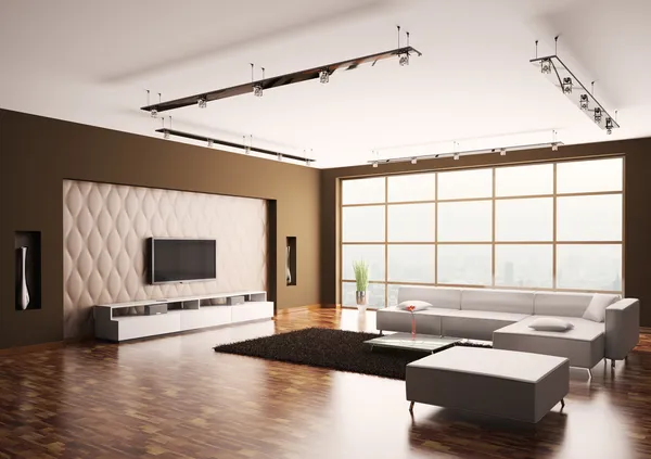 Sala de estar interior 3d — Fotografia de Stock