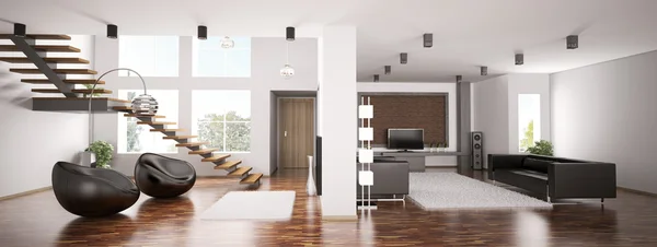 Wohnung panorama 3d — Stockfoto