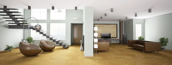 아파트 파노라마의 인테리어 3d — 스톡 사진