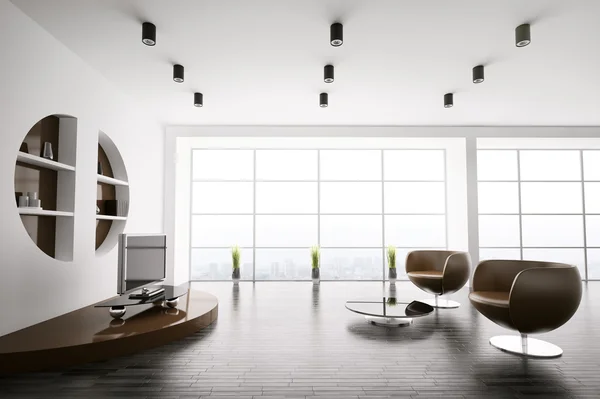Interior moderno de la sala de estar 3D Fotos De Stock