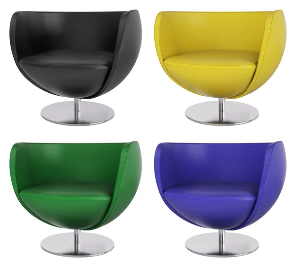 Set of armchairs 3d — Stock Photo, Image
