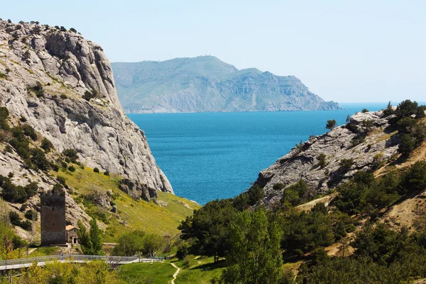 Mer Noire et montagne Karadag — Photo