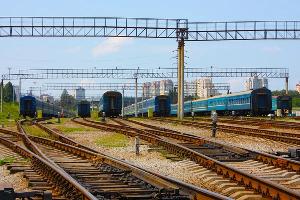 Caminhos de ferro e comboios — Fotografia de Stock