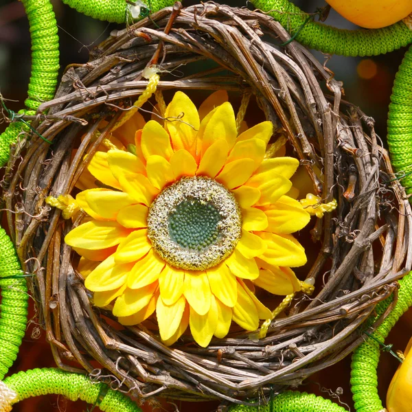 stock image Beautiful sunflower in garland