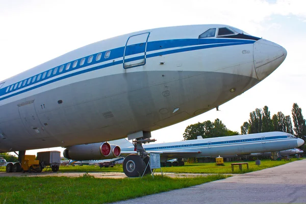 Big passenger airplane under sky — Stock Photo, Image