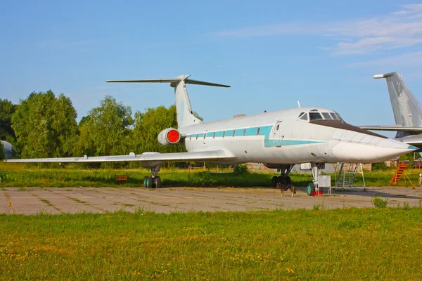 stock image Fighter airplane in Kiev under sky