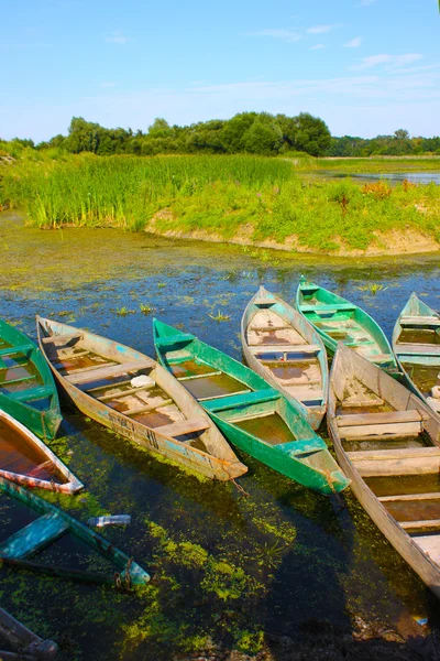 stock image Boats on the river