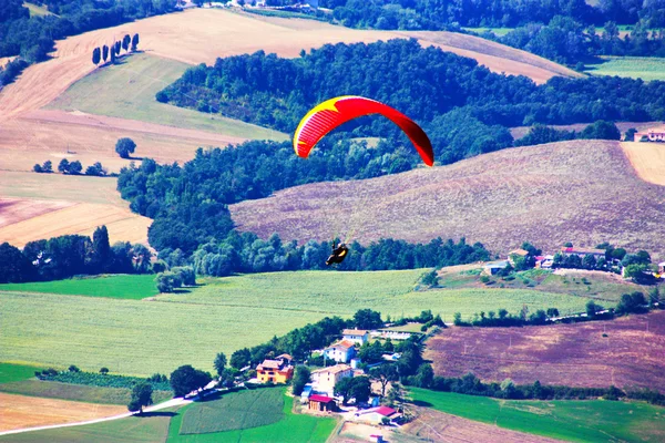 stock image Paraglider in the alps, Slovenia