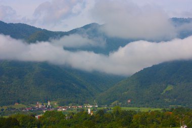 Slovenya'da alınan Alpler'in muhteşem ladnscape