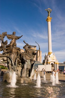 Statue of an angel in Kiev clipart