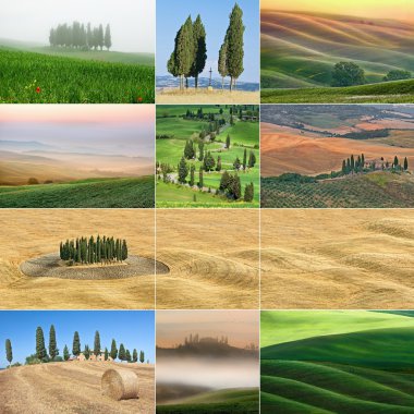 Beautiful pictures from Tuscany, Italy clipart