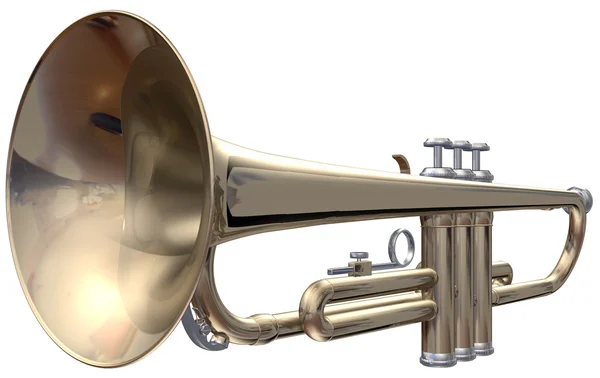 Beyaz trompet — Stok fotoğraf