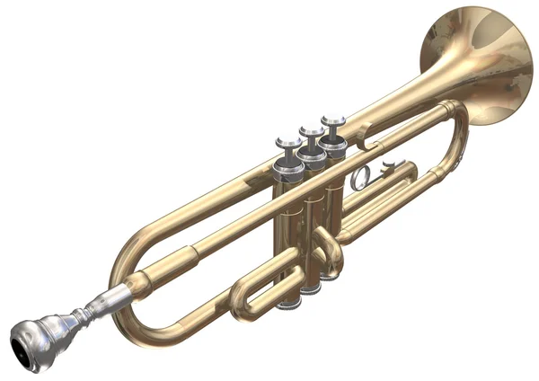 Beyaz trompet — Stok fotoğraf