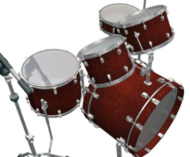 Drum Kit isolated on a white clipart