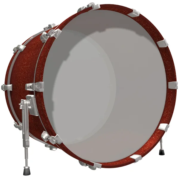 Бас-барабан изолирован на белом — стоковое фото