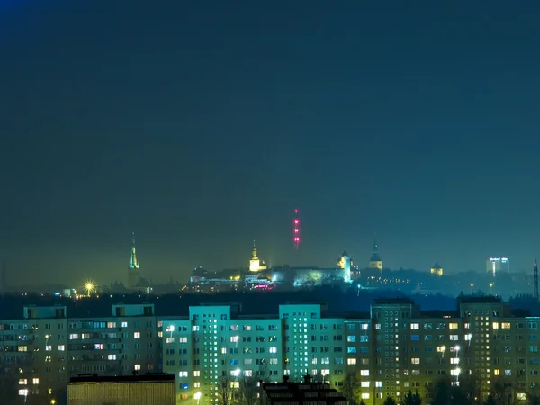 stock image Night cityscape of Tallinn