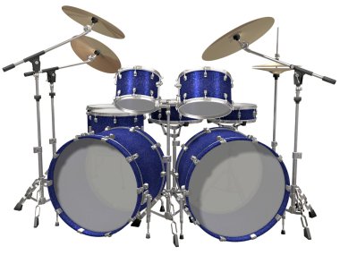 Drum Kit isolated on a white clipart