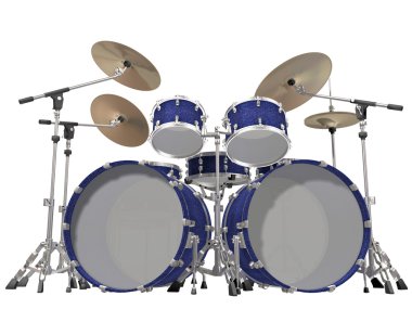 Drum Kit Isolated On A White Background clipart