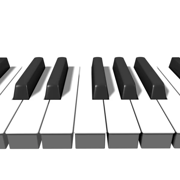 Teclas de piano fechar — Fotografia de Stock