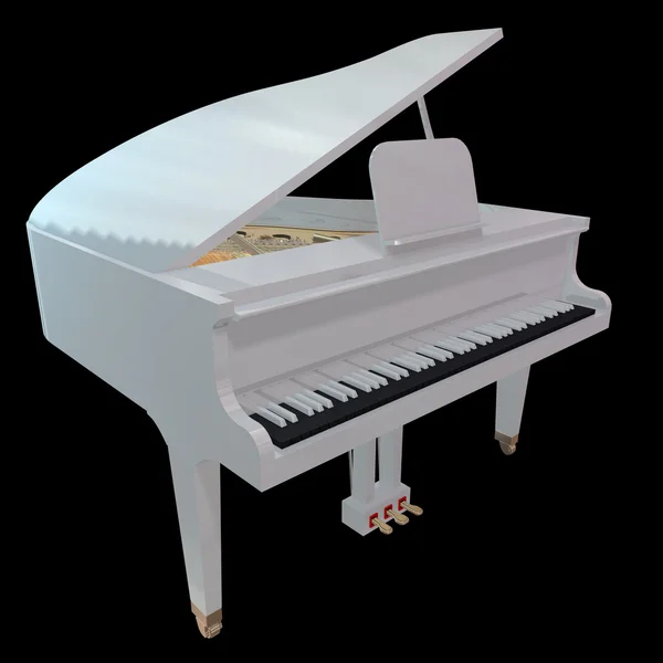 Gand piano eristetty mustalla pohjalla — kuvapankkivalokuva