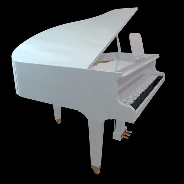 Gand piano eristetty mustalla pohjalla — kuvapankkivalokuva