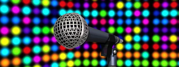 Microfones no palco — Fotografia de Stock