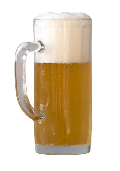 Caneca de cerveja em um branco — Fotografia de Stock