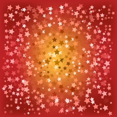 Abstract christmas red stars background clipart