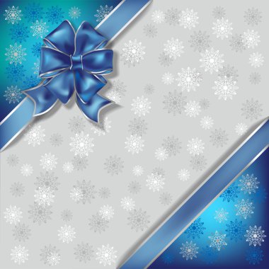 Christmas illustration on a snowflakes background clipart