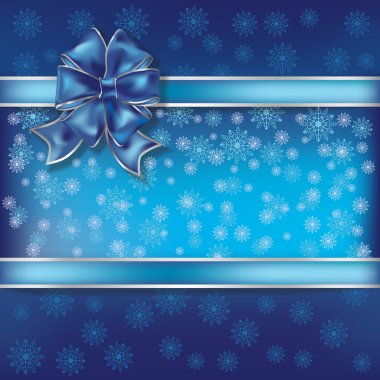 Christmas illustration on a snowflakes background vector clipart