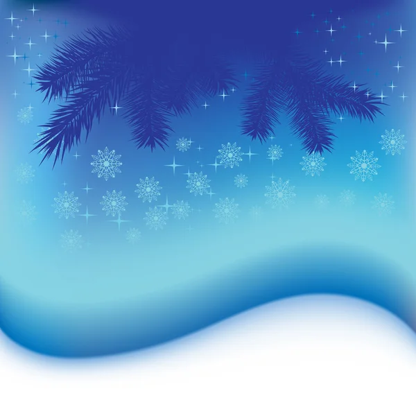 Jul snöflingor blå vektor abstrakt bakgrund — Stock vektor
